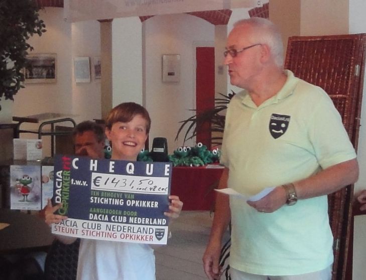 overhandigen waardecheque